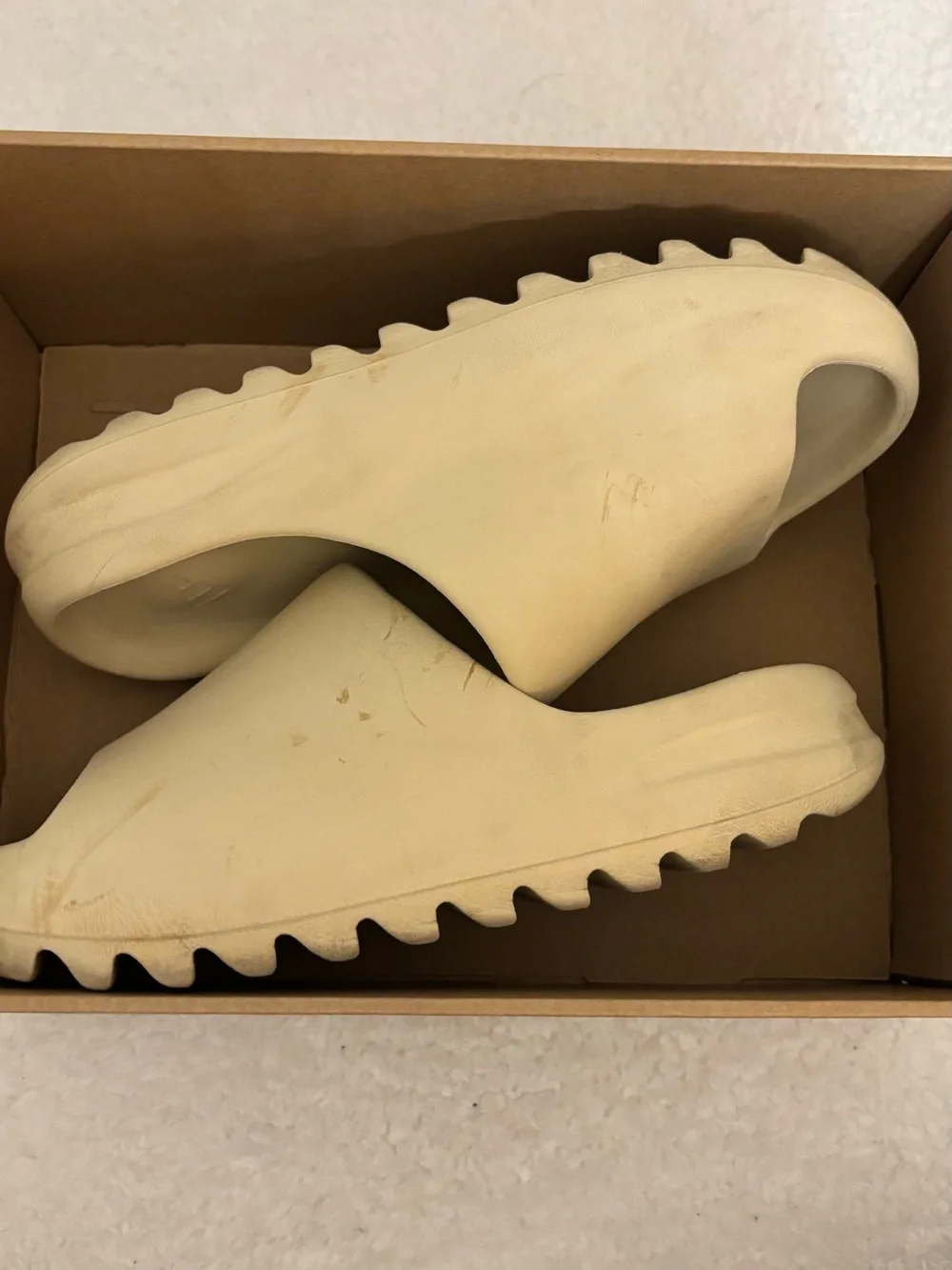 Yeezy Slide Neutral Foam Slide with Ridged Outsole